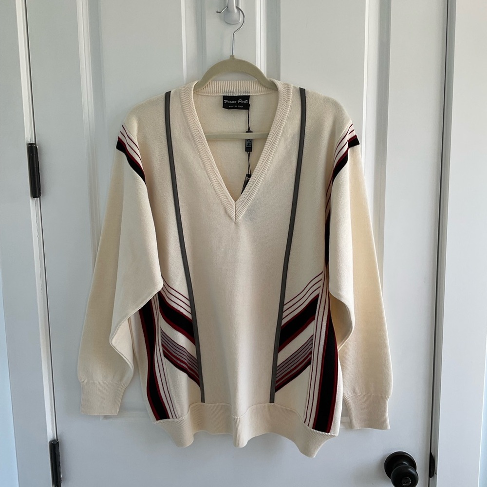 NWT Men's Franco Ponti V-Neck Sweater